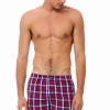 Minerva Ανδρικά Boxer Shorts Popline Kαρώ 2Pack Κωδ. 96-23074