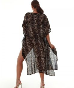 Bluepoint Μακρύ Καφτάνι Με 'V' Λαιμόκοψη 'ANIMAL POWER' Κωδ. 24084052