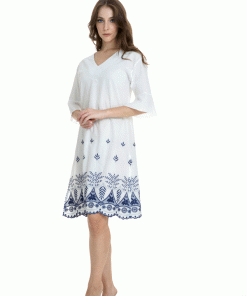 Zen by Daisy Καλοκαιρινό Καφτάνι Με Κέντημα Κοντό Κωδ. 86472