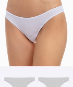 Miss Minerva Βαμβακερό Γυναικείο Invisible Brazilian 2 τμχ Κωδ. 90-81344 Λευκό