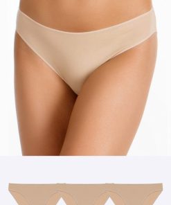 Miss Minerva Βαμβακερό Γυναικείο Invisible Brazil 3 τμχ Κωδ. 90-81361 Μπεζ