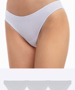 Miss Minerva Βαμβακερό Γυναικείο Invisible Brazil 3 τμχ Κωδ. 90-81361 Λευκο