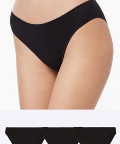 Miss Minerva Βαμβακερό Γυναικείο Invisible Brazil 3 τμχ Κωδ. 90-81361 Μαυρο