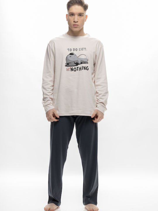 Galaxy Ανδρική Χειμερινή Βαμβακερή Πιτζάμα Κωδ. 793-24