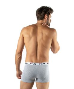 Fila Ελαστικό Ανδρικό Εσώρουχο Μπόξερ 2Τμχ Με Λογότυπο Στο Λάστιχο Κωδ. FU5016/2 Γκρι