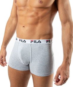 Fila Ελαστικό Ανδρικό Εσώρουχο Μπόξερ 2Τμχ Με Λογότυπο Στο Λάστιχο Κωδ. FU5016/2 Γκρι