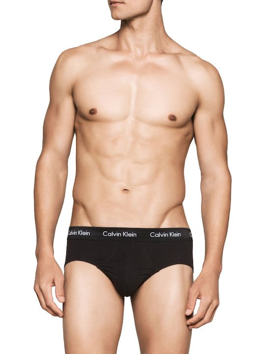 Calvin Klein Ανδρικά Ελαστικά Βαμβακερά Εσώρουχα Σλιπ 3Τμχ Κωδ. U2661G-XWB