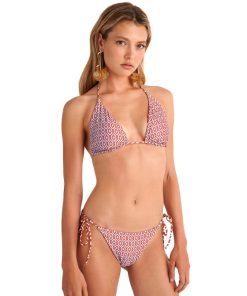 BLU4U Μαγιό Σλιπ Με Κορδονάκια Διπλής Όψεως 'BRONZE AZTEC' Κωδ. 25365184