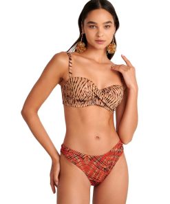 BLU4U Γυναικείο Σλιπ Μαγιό 'RED FAN' Κωδ. 25365212