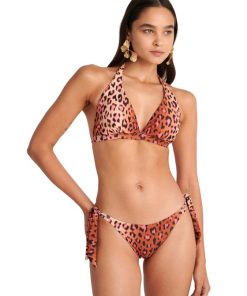 BLU4U Γυναικείο Σλιπ Μαγιό Με Φαρδιά Κορδονάκια 'PINK LEO' Κωδ. 25365286