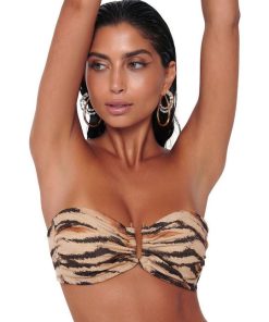 Bluepoint Strapless Bikini Top Με Ενίσχυση Χωρίς Μπανέλα "Eye Of The Tiger" Κωδ. 24066042