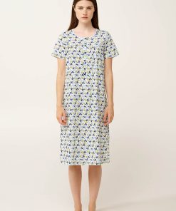 Vamp Γυναικείο Κοντομάνικο Βαμβακερό Νυχτικό Εγκυμοσύνης και Θηλασμού Με Πατιλέτα Κωδ. 24372