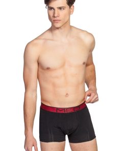 Med Ανδρικό Εσώρουχο Albie Boxer Κωδ. 2112214 μαυρο με κοκκινο λαστιχο