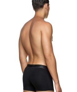 Med Ανδρικό Εσώρουχο Ryan 3D Side Panels Boxer Κωδ. 21122776 μαύρο με γκρι λαστιχο
