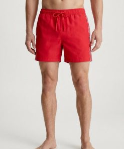 Calvin Klein Ανδρικό Μαγιό Σορτς Με Εσωτερικό Λάστιχο Και Πλαϊνή Τρέσα Με Το Logo Κωδ. LV00N61002 κοκκινο