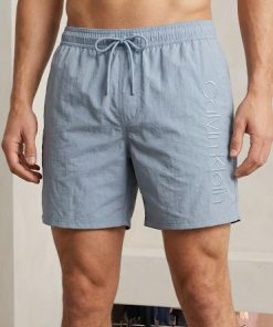 Calvin Klein Ανδρικό Μαγιό Σορτς Με Εσωτερικό Λάστιχο Και Κεντημένο Logo Κωδ. LV00N61029 μπλε ραφ