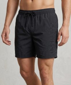 Calvin Klein Ανδρικό Μαγιό Σορτς Με Εσωτερικό Λάστιχο Και Κεντημένο Logo Κωδ. LV00N61029 μαυρο