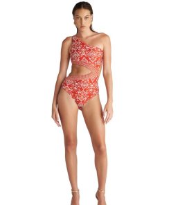 Blu4U Ολόσωμο Μαγιό Με Ένα Ώμο 'CORAL DAMASK' Κωδ. 26358420