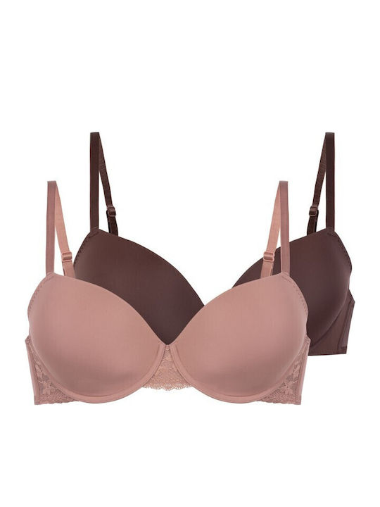 Dorina Γυναικείο Σουτιέν Willa-2pp Demi BH Cup With Wire Cup D Κωδ. Fxtt0002la182-2x0525