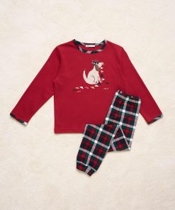 Vamp Παιδική Χειμερινή Πιτζάμα Unisex Με Καρώ Παντελόνι Με Λάστιχο Στο Τελείωμα Κωδ. 25617