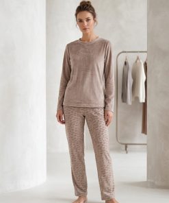 Galaxy Γυναικεία Χειμερινή Βελουτέ Πιτζάμα Homewear Κωδ. 852-26
